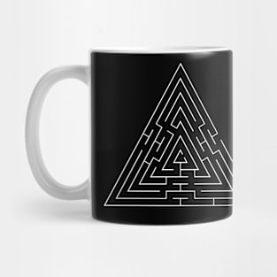 Complicated Geometric Pyramid Maze Mug